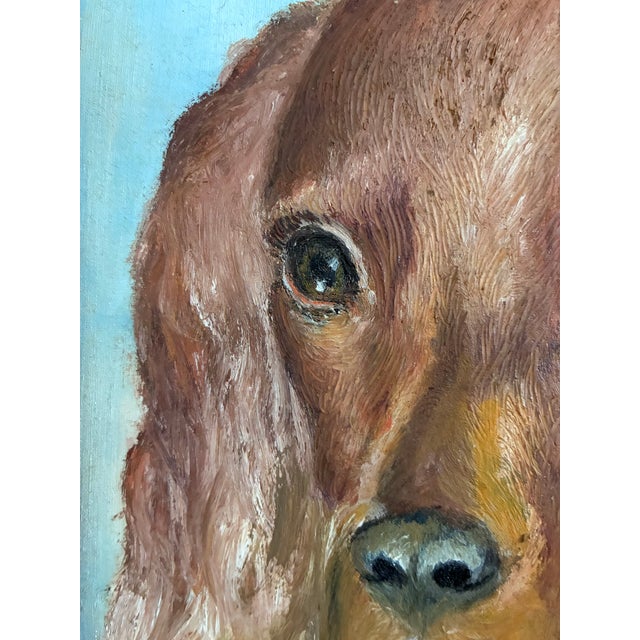 Vintage Original Dog Portrait Oil Painting, Signed Animal Art For Sale - Image 13 of 18