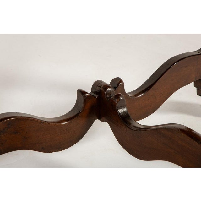 18th Century Italian Walnut Demi Lune Console Tables, Set of 2 For Sale - Image 5 of 10