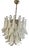 White Murano Glass Chandelier in the style of Mazzega For Sale