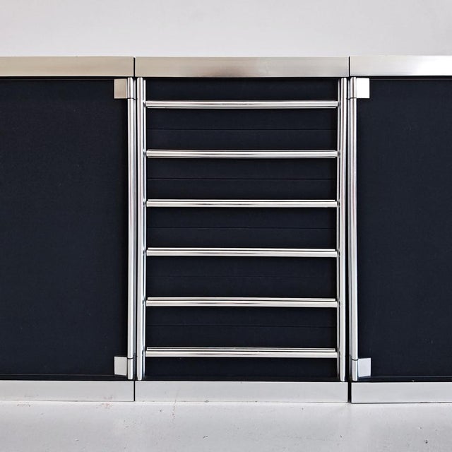 Animal Skin Sideboard in Fabric, Leather, Marble and Metal attributed to Guido Faleschini for I4 Mariani Hermes, 1970s For Sale - Image 7 of 18