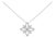 Sterling Silver 1/2 Cttw Diamond Floral Cross Pendant Necklace For Sale