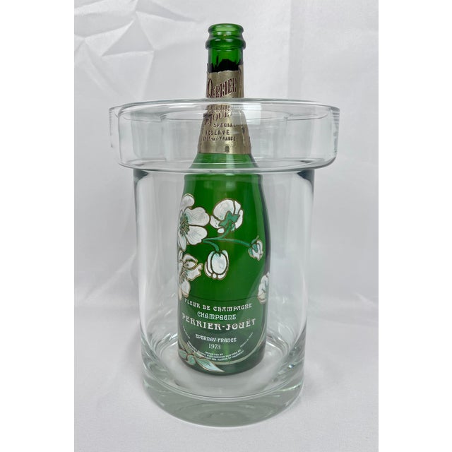 A unique vintage blown clear glass champagne/wine cooler with a removable collar. Originally merchandised by Colony Glass...