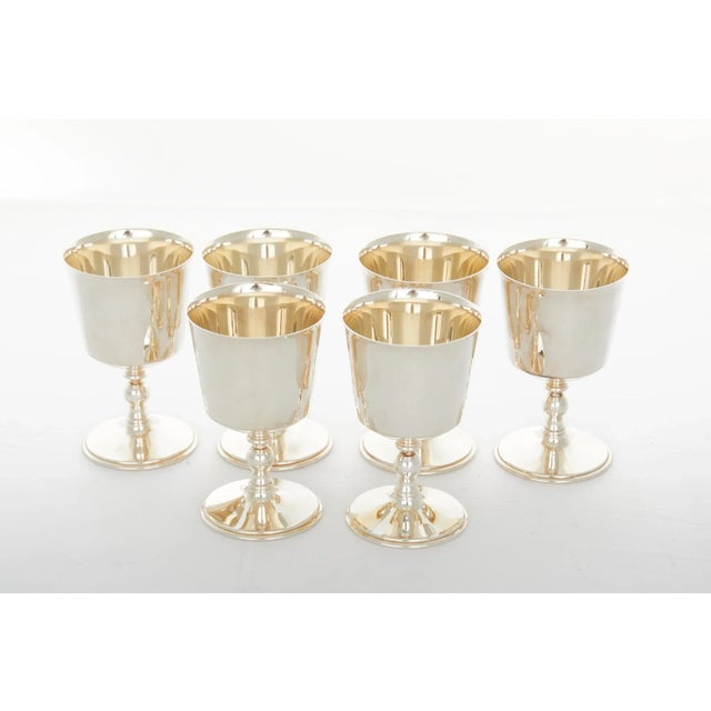 Mappin & Webb Vintage Mappin & Webb English Silver Plated Art Deco Barware Service- Set of 6 For Sale - Image 4 of 13