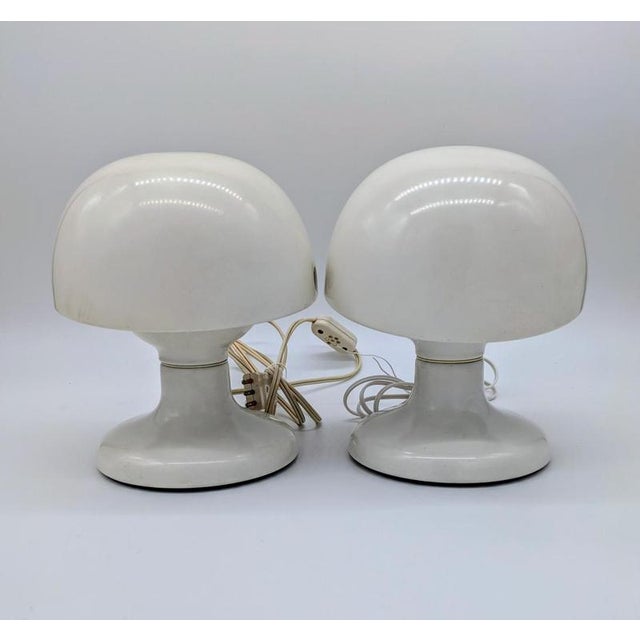 1960s White Jucker Lamps by Afra and Tobia Scarpa for Flos, Italy, 1963, Set of 2 For Sale - Image 5 of 6