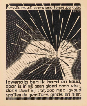 Maurits Cornelis Escher, Flint, 1931, Woodcut Print