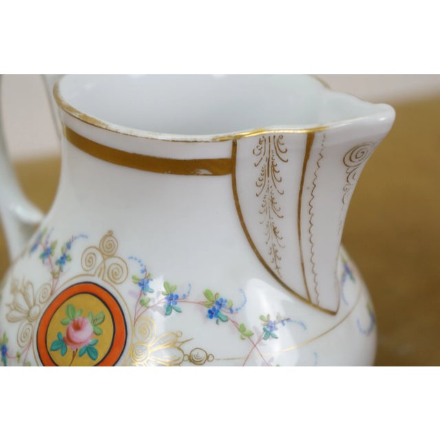 Antique Rose Medallion Coffee Tea Set Inlcuding Pitcher, Bowl, Cream &Sugar- 6 Pieces For Sale - Image 9 of 14