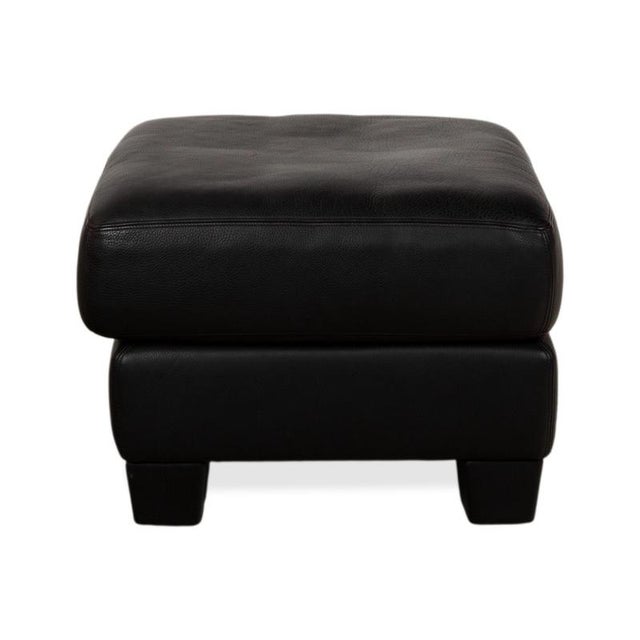 Black Leather DS-17 Stool in Black from de Sede For Sale - Image 8 of 9