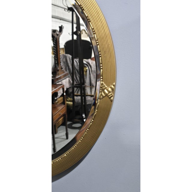 Late 19th Century Edwardian Round Gilt Mirror, 1880s For Sale - Image 5 of 6