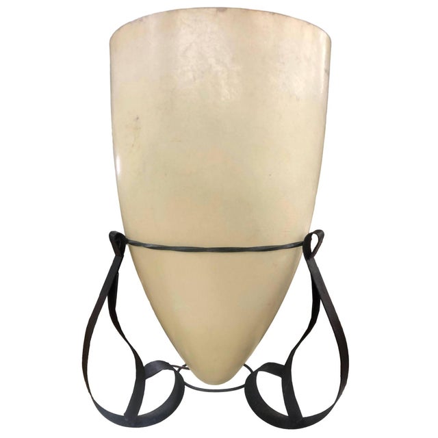 Plastic Large Mid-Century Fiberglass Cone Shade Spanish Colonial Lamp For Sale - Image 7 of 7
