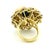Metal Italian 18k Gold Lapis, Coral, Ruby & Diamond Cocktail Ring, 1970s, Size 7 For Sale - Image 7 of 18