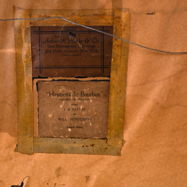 Early 20th Century Framed Print After j.m. Nattier Painting of Henriette De Bourbon For Sale - Image 13 of 14