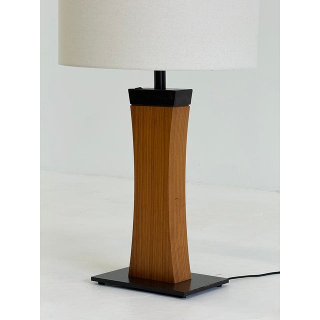 Mid-Century Modern Italian Teak Table Lamp, 1970s For Sale - Image 10 of 17