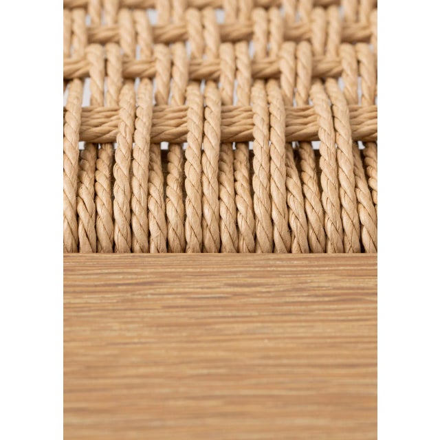 Not Yet Made - Made To Order White Oak Bench With Handwoven Natural Danish Cord Canva Bench For Sale - Image 5 of 11