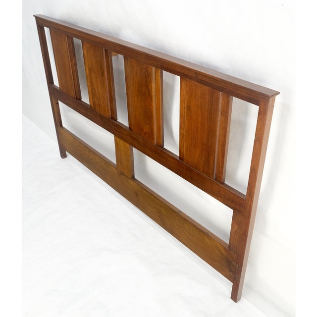 Walnut c1970s Baughman Style Queen Size Headboard Bed Mid Century Modern MINT For Sale - Image 15 of 15