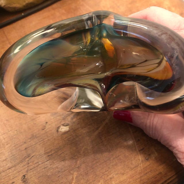 1970s Art Glass Paper Weight For Sale - Image 4 of 6