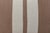 French Country French Brown W/ Cream Appliqué Stripes Wool/Linen Feather/Down Pillow For Sale - Image 3 of 7