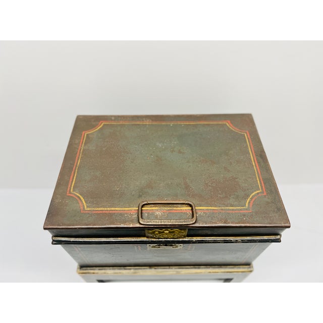 19th Century English Iron Strongbox on Stand by Thomas Milner & Son Liverpool For Sale - Image 10 of 12