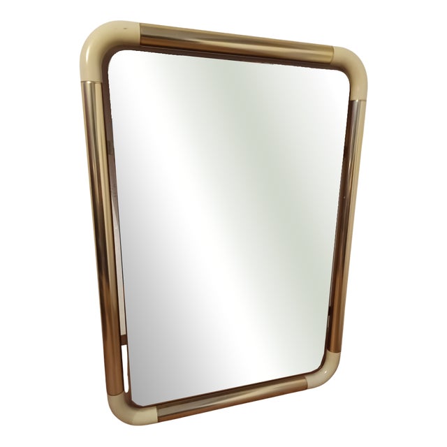 Vintage Mirror in Brass, 1970s For Sale