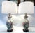 Vintage Ceramic Vase Lamps With Elegant Floral Design on Wood Plinths- A Pair For Sale - Image 14 of 15