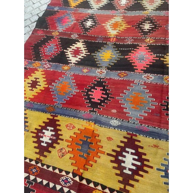 Mid-Century Turkish Anatolian Kilim, 1950s For Sale - Image 12 of 18