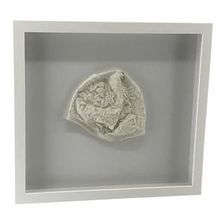 White Swim Cap Framed, Coastal Wall Decor Vintage For Sale