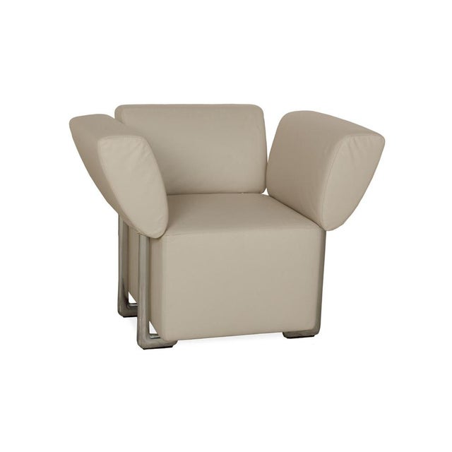 Clou Leather Armchair in Cream from Cor For Sale - Image 14 of 14
