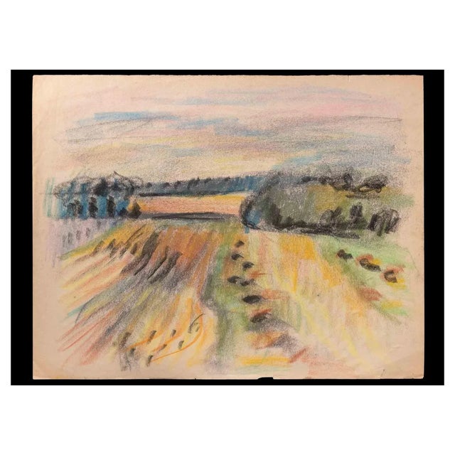 Edmond Cuisinier, Landscape, Original Etching, Early 20th-Century For Sale