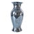 Chinese Export Silver Tone Etched Brass Vase For Sale