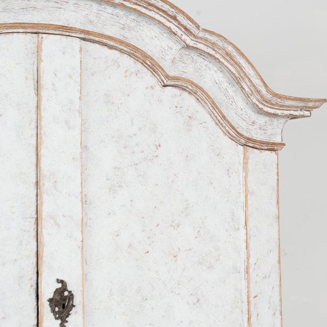 Late 18th Century Late 18th Century Swedish White Gustavian Wedding Cabinet For Sale - Image 5 of 17