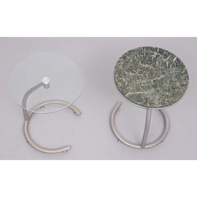 1990s Side Tables with Green Marble Tops, Holland, 1990s, Set of 2 For Sale - Image 5 of 10