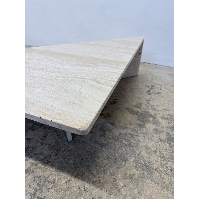 Polished Italian Travertine Triangle Coffee Tables, 1970s - A Pair For Sale - Image 18 of 18