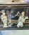 Stone Monumental Vintage Chinoiserie Black Lacquer Soapstone Carved Pagoda Regency Rectangular Mirror For Sale - Image 7 of 14
