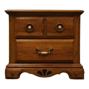Rock City Little Rock, Ar Solid Oak Country French 26" Two Drawer Nightstand