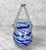 Vintage Blown Art Glass Blue Stripe Handbag Purse Vase For Sale - Image 4 of 9
