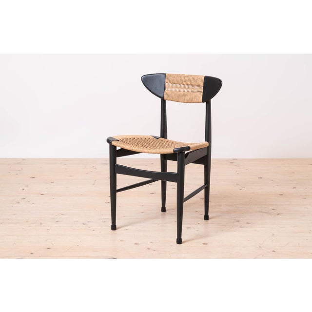 Scandinavian Modern Dining Chairs with Rope Seating and Backrest, 1960s, Set of 6 For Sale - Image 6 of 16