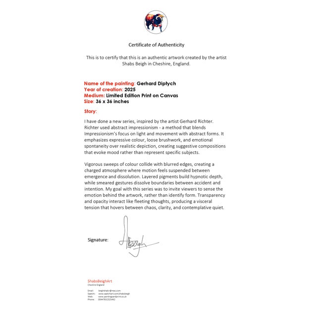 Textile Gerhard Diptych - Print on Canvas For Sale - Image 7 of 7