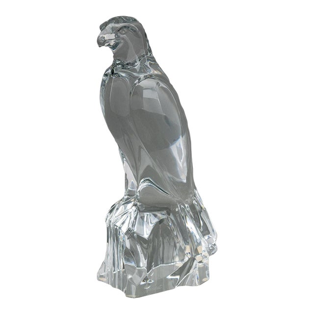 Baccarat Crystal Falcon Sculpture For Sale