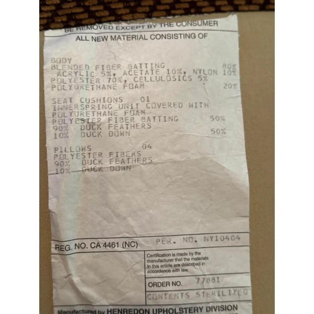 1990s Henredon Sofa Upholstery Collection For Sale - Image 14 of 14