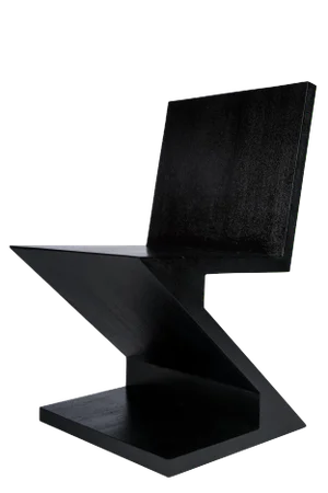 Zig Zag Accent Chair in Black