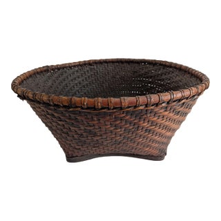 Large Vintage Philippine Tinguian Tribe Labba Basket For Sale