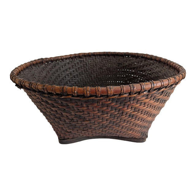 Large Vintage Philippine Tinguian Tribe Labba Basket For Sale