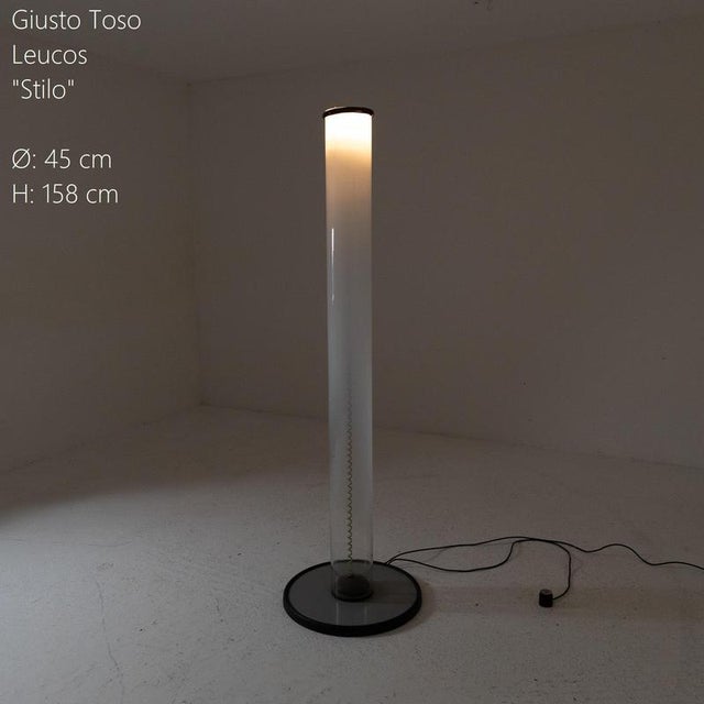 1980s Stilo Floor Lamp by Giusto Toso for Leucos For Sale - Image 5 of 7