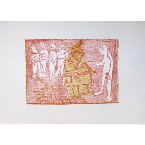 Mino Maccari, Figure, 20th Century, Lithograph For Sale