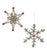 Jeweled Tinsel Snowflake Ornament (Set of 12) For Sale