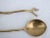 Vintage Botanical Brass Branch Fork and Spoon Serving Set For Sale - Image 4 of 7