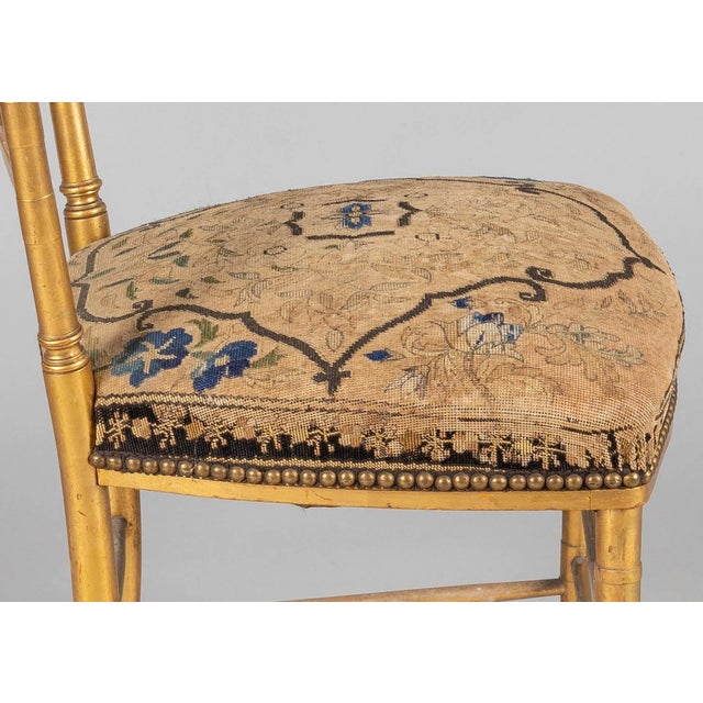Wood Mid 19th Century French Giltwood Salon Side Chair For Sale - Image 7 of 11
