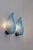 Pair of art deco ercole barovier & toso blue murano glass wall lamps, made in italy in 1940s. Flawless handwork of glass...
