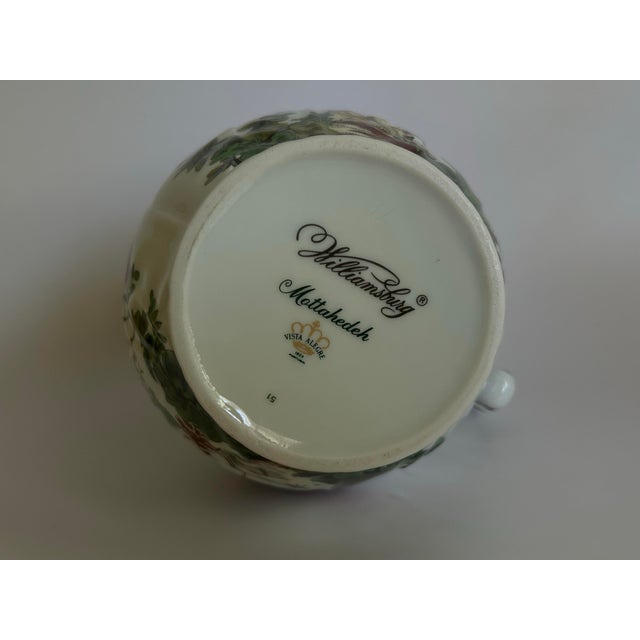 1990s Mottahedeh Williamsburg Chelsea Bird Porcelain Pitcher by Vista Alegre, Portugal For Sale - Image 10 of 12