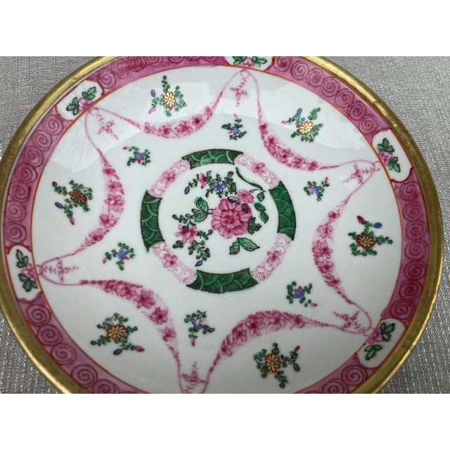 Japanese Vintage Brass Encased Japanese Porcelain Ware Hand Painted Bowl For Sale - Image 3 of 12