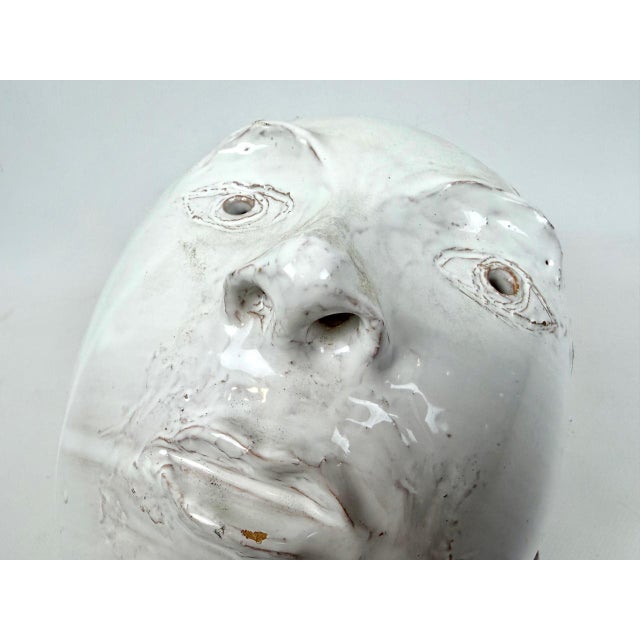 Vintage Danish Artist Ceramic Head, 1980s For Sale - Image 9 of 12